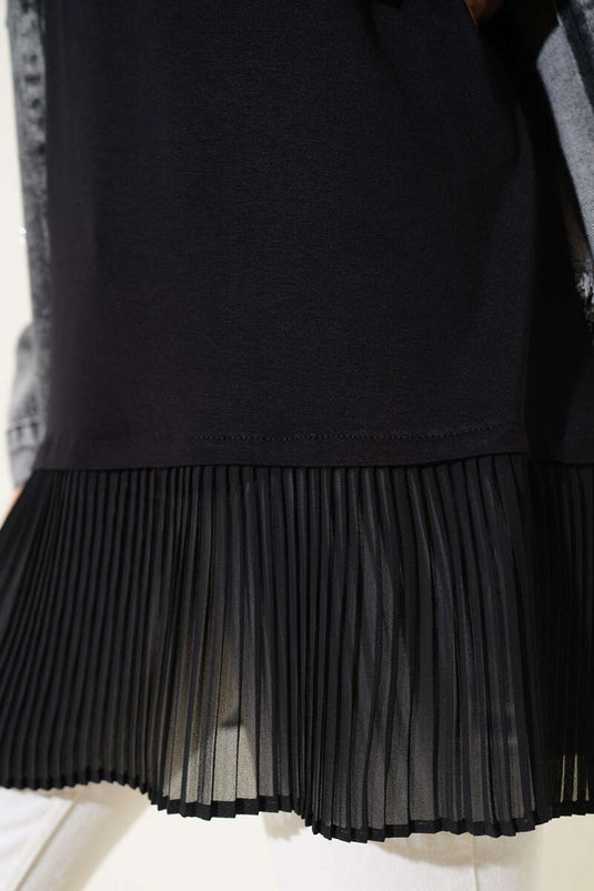 Sous-vêtements plissés en tulle noir