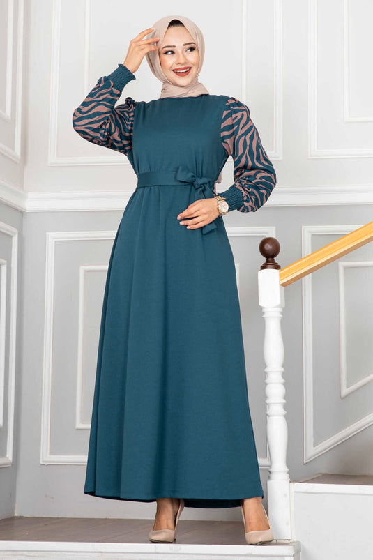 Tulipa Tesettür Elbise Petrol