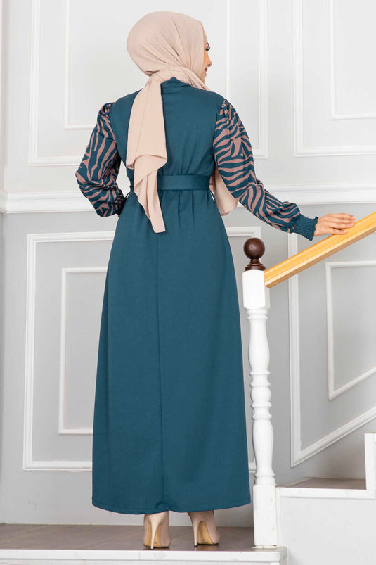 Tulipa Tesettür Elbise Petrol