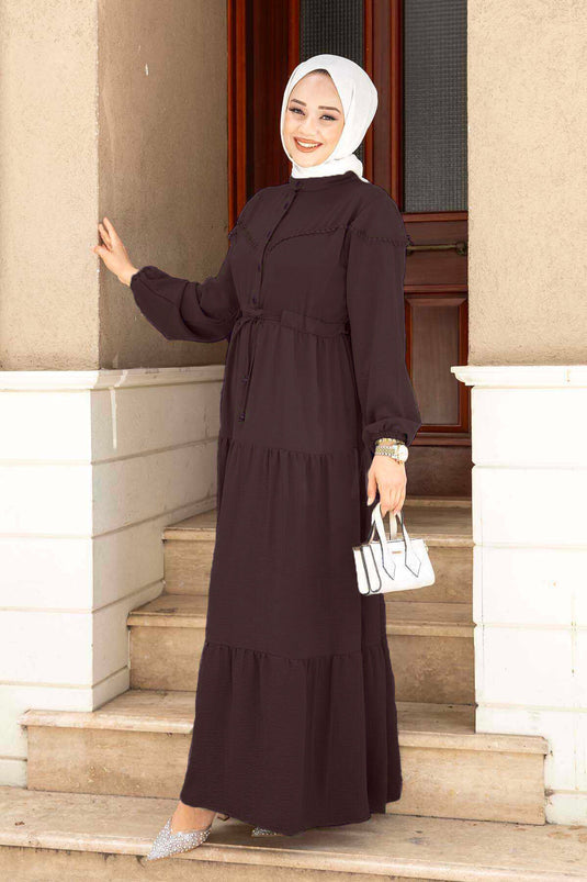 Tunnel Belted Dress Bitter Brown