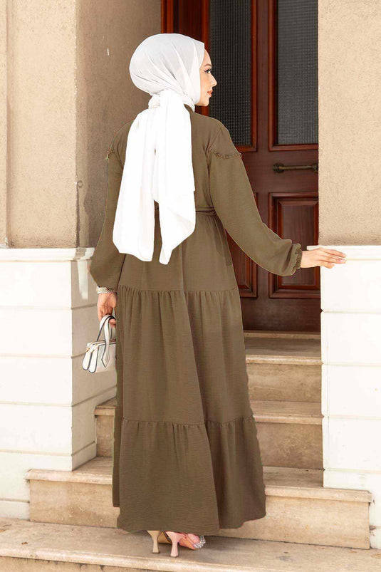 Tunnel Belted Dress Brown