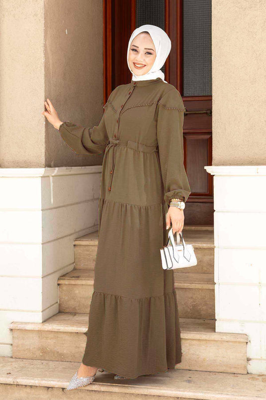 Tunnel Belted Dress Brown