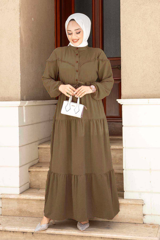 Tunnel Belted Dress Brown