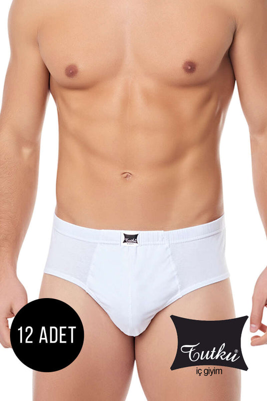 Passion 12-Pack Men's Briefs White
