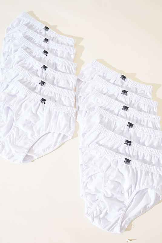 Passion 12-Pack Men's Briefs White