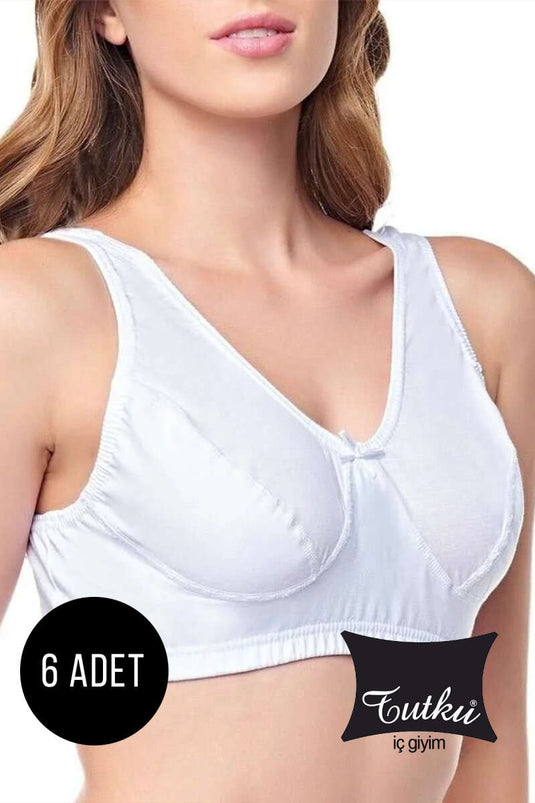 Passion 6-Piece Women's Bady Bra White