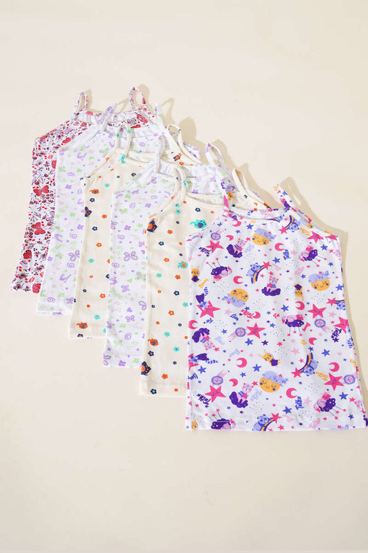 Tutku 6'lı Kız Çocuk Empirme İp Askılı Atlet Kombin