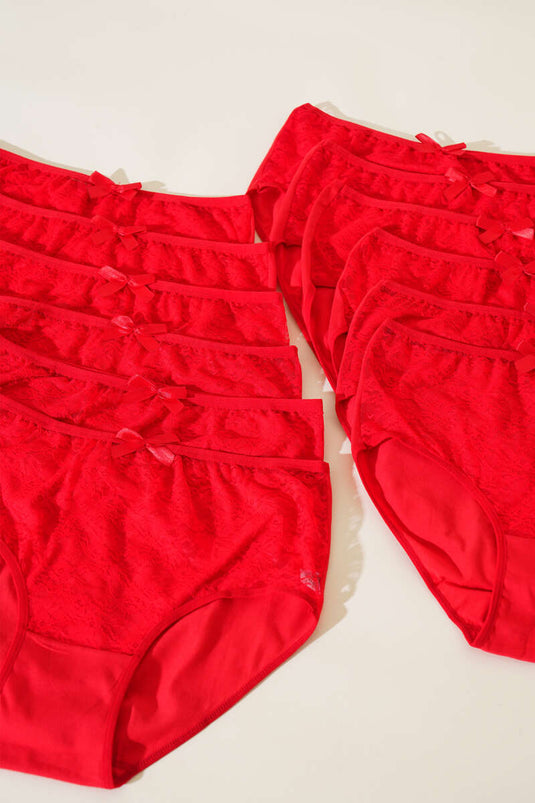 Tutku Dames 12-pack Elastaan Tule Bato Rood