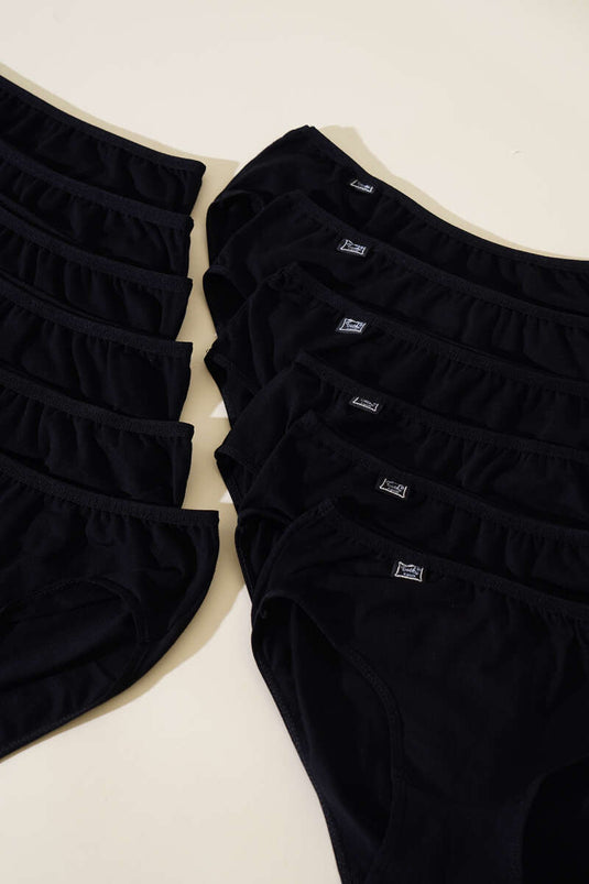 Tutku Dames 12-Pack Lycra Bato Zwart