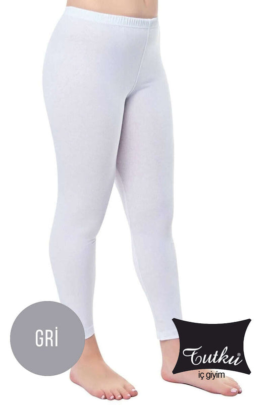 Collants longs unis gris Passion pour femmes