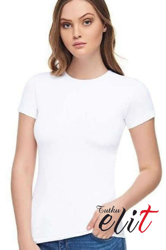 Passion Elite Women's Elastane Half Sleeve Bodysuit White