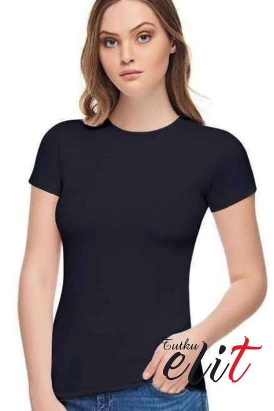 Passion Elite Women's Elastane Half Sleeve Bodysuit Black