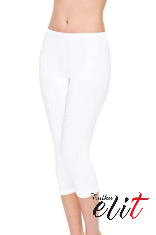 Collants Capri blancs en modal et élasthanne pour femme Passion Elite