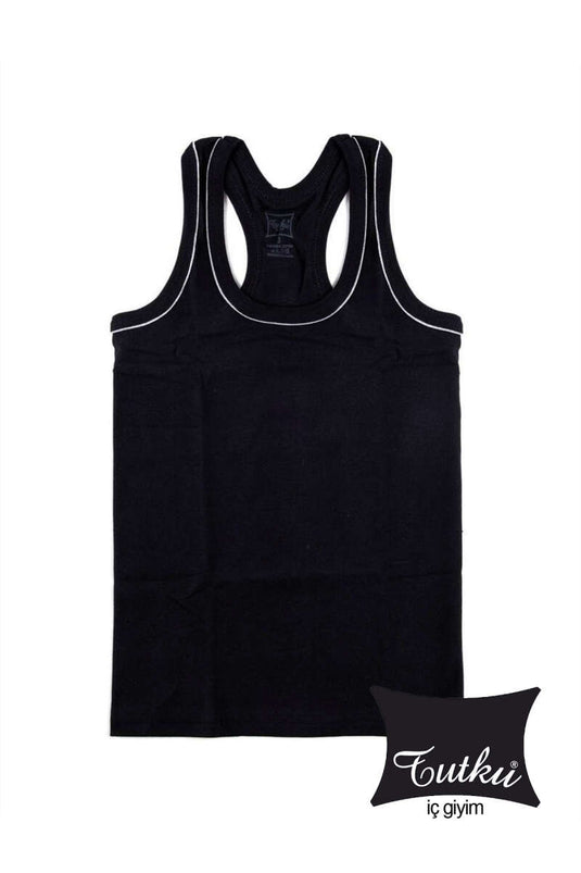 قميص رياضي بدون أكمام من Passion Boys باللون الأسود