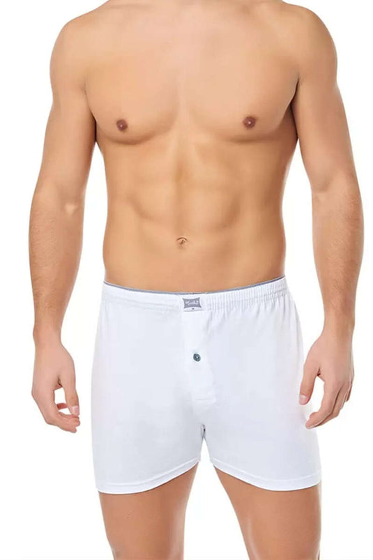 Tutku gekamde effen herenboxer wit