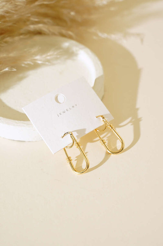 Boucles d'oreilles modèle U en or