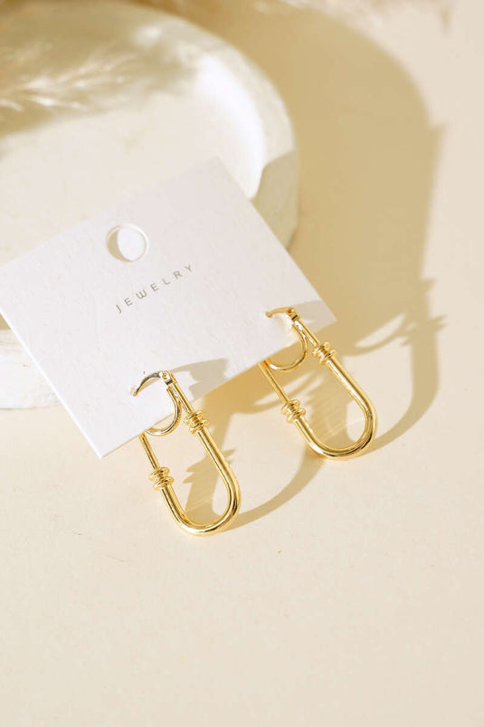 Boucles d'oreilles modèle U en or