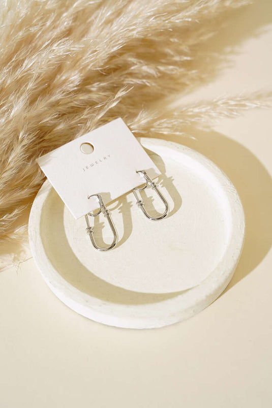 Boucles d'oreilles modèle U en argent
