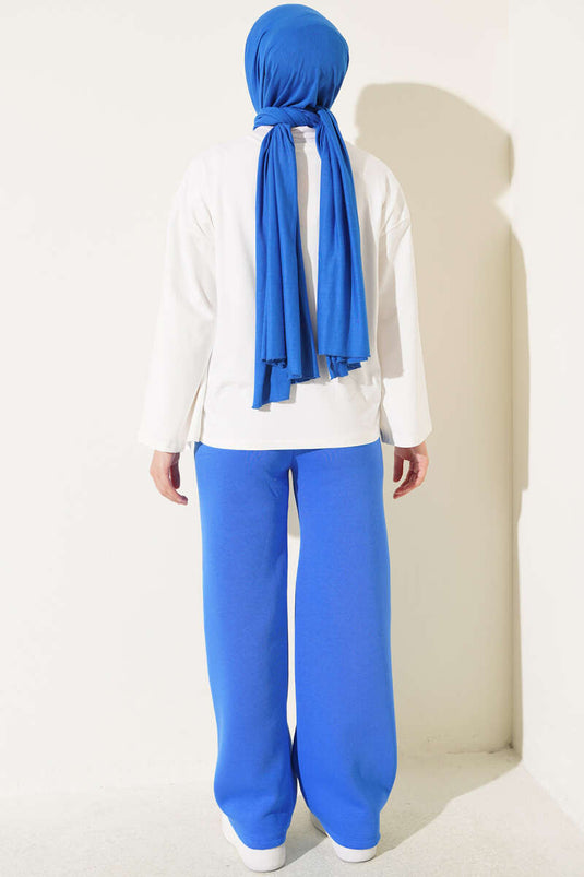 Pantaloni Blu Con Tasche Tripla