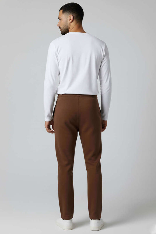 Pantalon de survêtement pour homme Three-Thread, marron