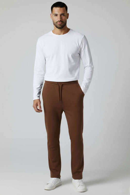 Pantalon de survêtement pour homme Three-Thread, marron