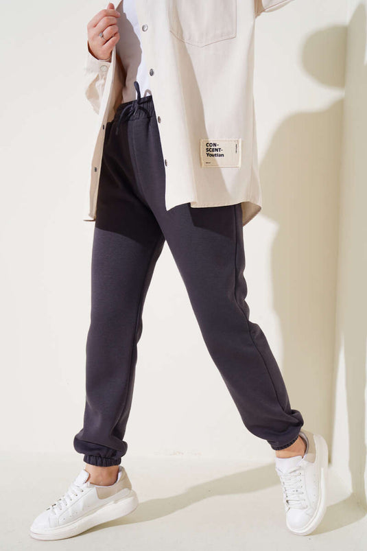 بنطال رياضي بثلاثة خيوط مدخن