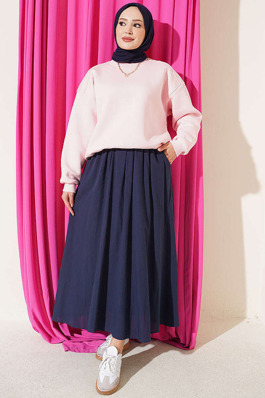 Three-Ply Fleece Pink Sweatshirt