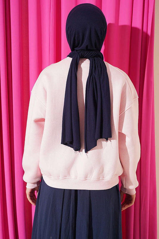 Three-Ply Fleece Pink Sweatshirt