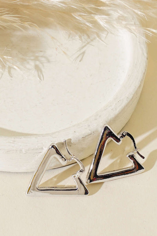Boucle D'oreille Triangle Argent
