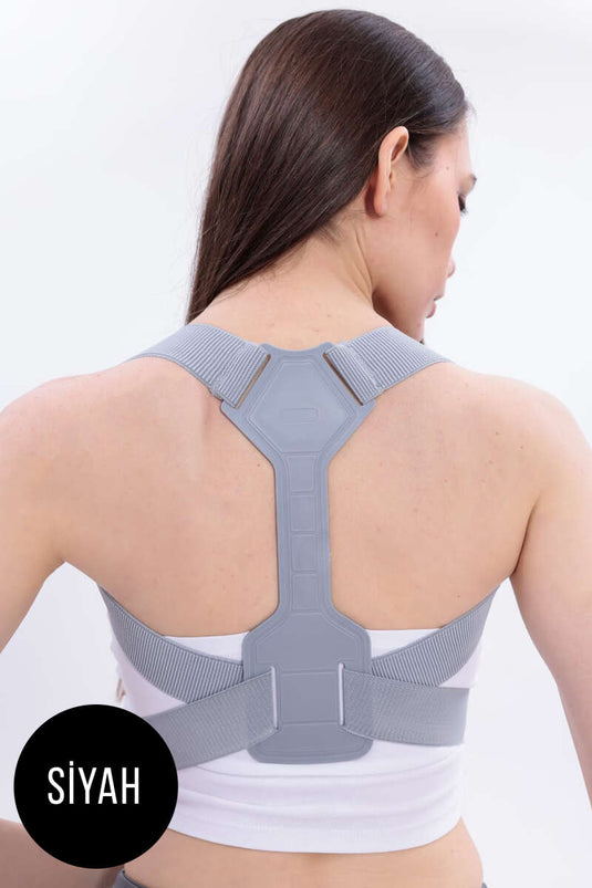 Unisex Adjustable Upright Posture Corset Black