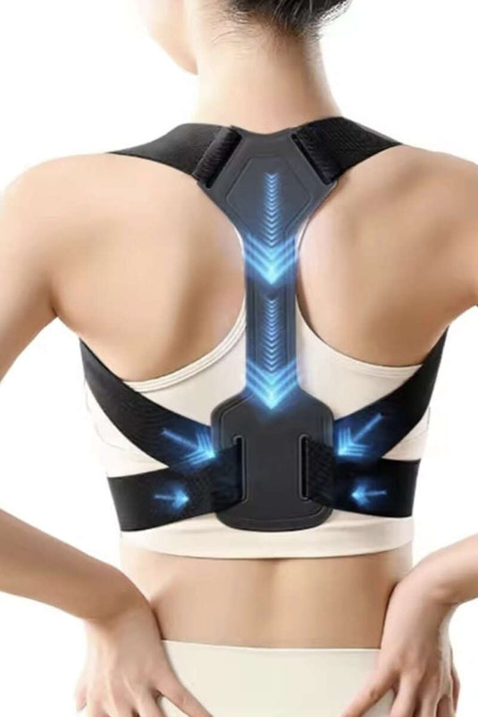 Unisex Adjustable Upright Posture Corset Black