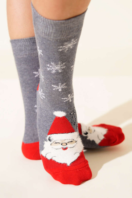 Lot de 5 chaussettes de Noël unisexes