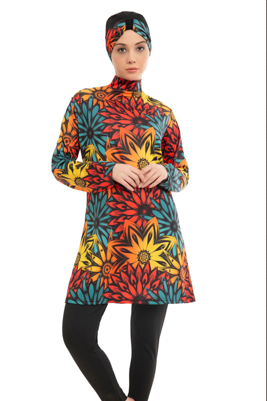 Maillot de bain hijab à motifs - 130