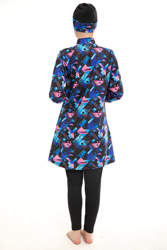 Maillot de bain hijab à motifs -135