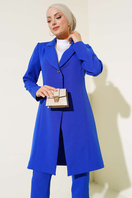 سترة طويلة بدلة مزدوجة ساكس