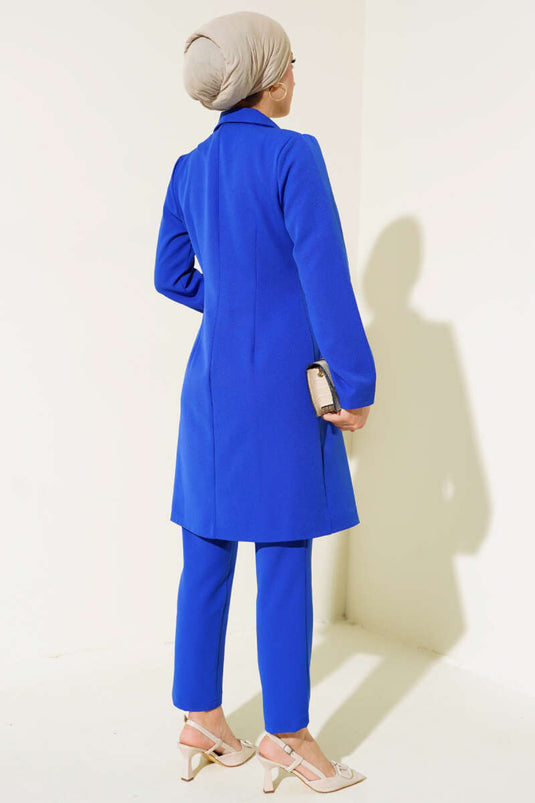 سترة طويلة بدلة مزدوجة ساكس