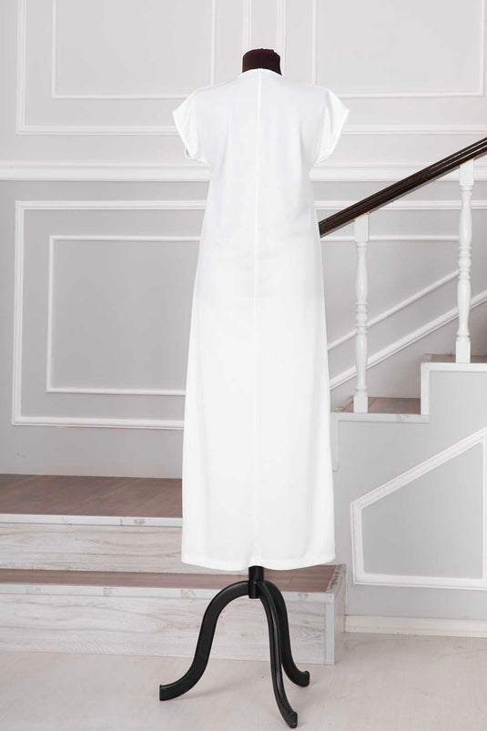 Uzun Tesettür İçlik Beyaz