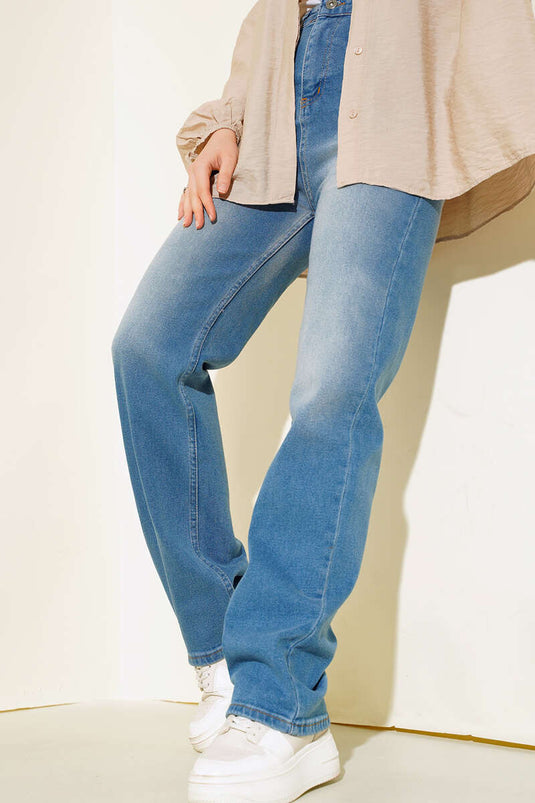 Uzun Kot Pantolon Açık Mavi