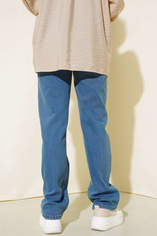 Uzun Kot Pantolon Açık Mavi