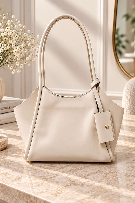 Lange Griffel Geldbörse Mit Details Creme