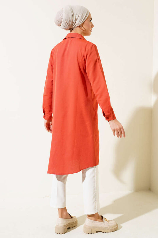 Long Model Classic Collar Tunic Tile