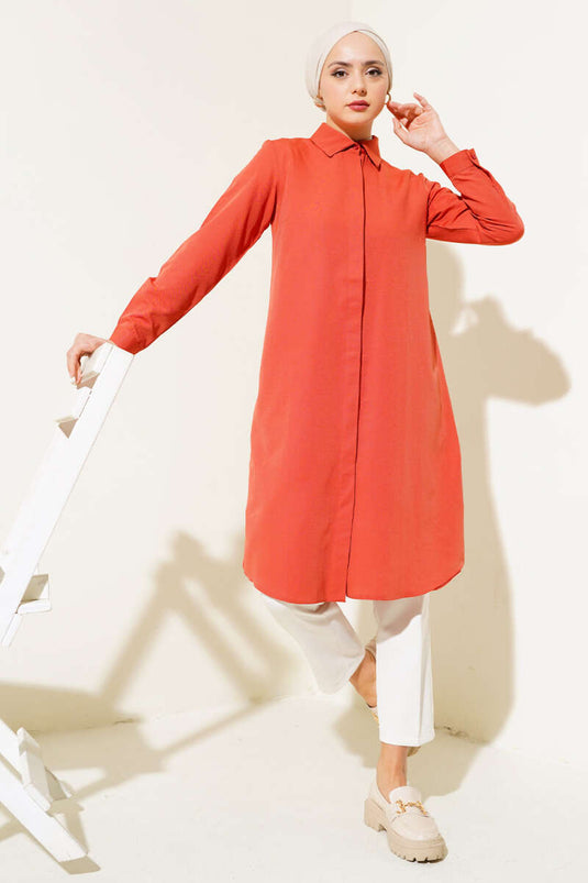 Long Model Classic Collar Tunic Tile