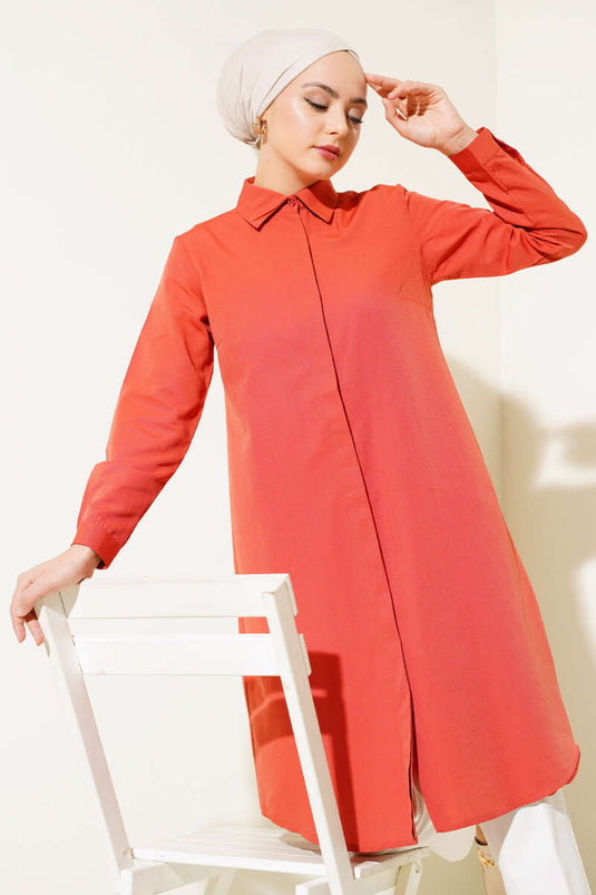 Long Model Classic Collar Tunic Tile