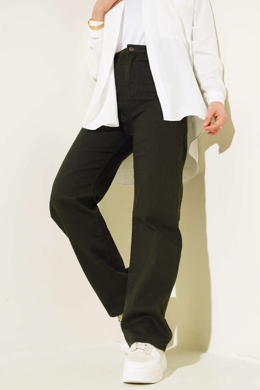 Lange løse jeans Khaki