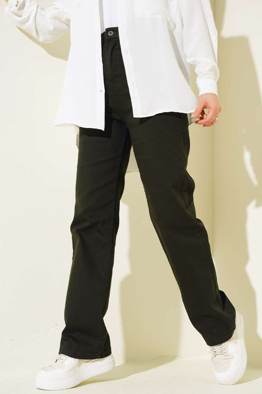 Lange løse jeans Khaki