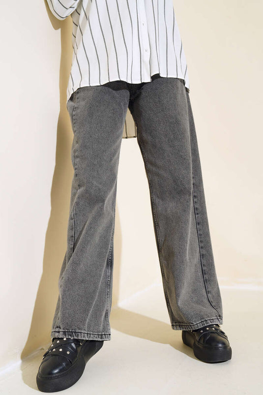 Long Casual Trousers Black Snow