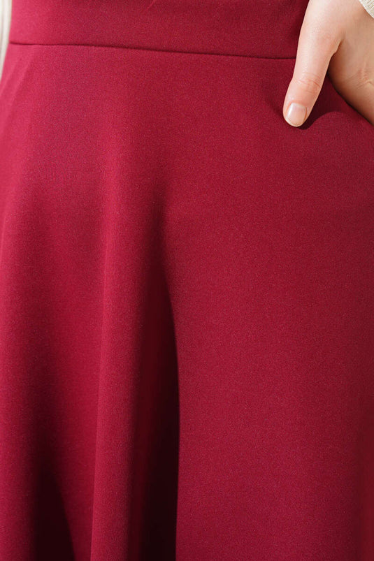 Uzun Scuba Etek Bordo