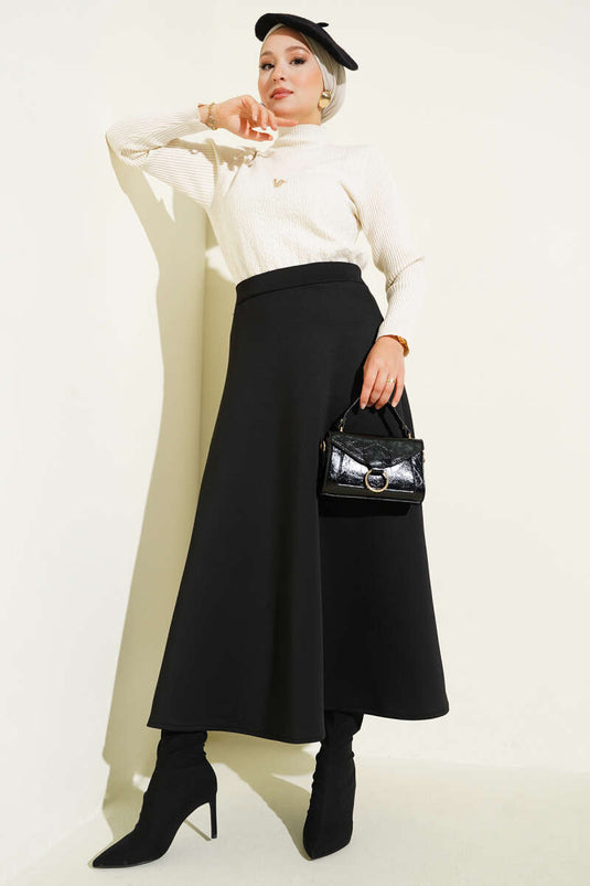 Uzun Scuba Etek Siyah