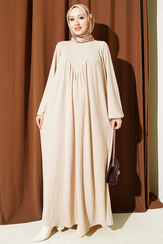 Robe À Détails Buzgü Beige