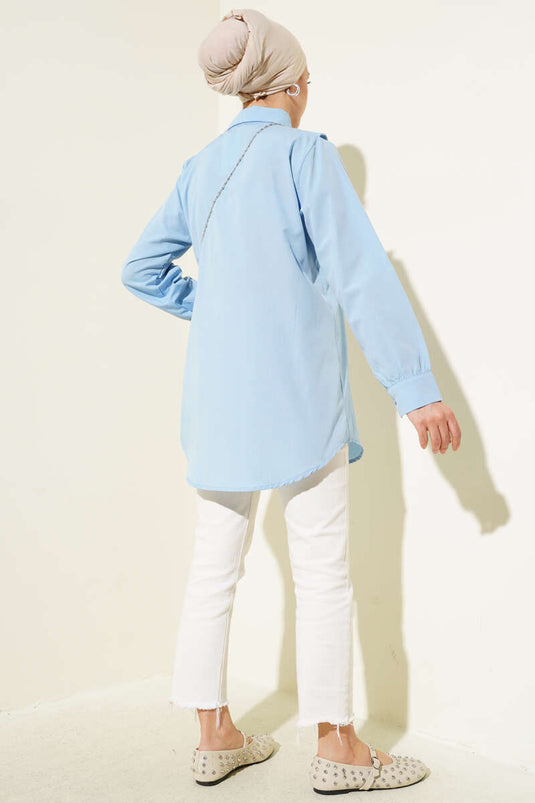 V-Piece Shirt Baby Blue